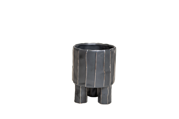 White Ceramic Footed Vase