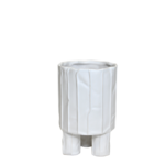 White Ceramic Footed Vase