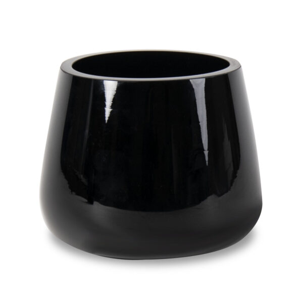 Clear Glass Round Bottom Tapered Vase