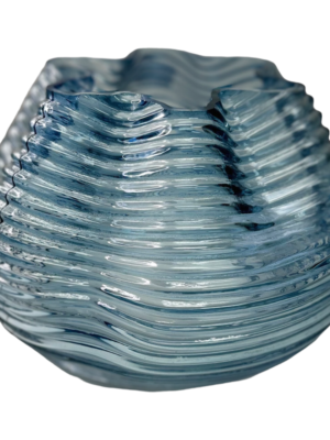 Ridged Glass Vase