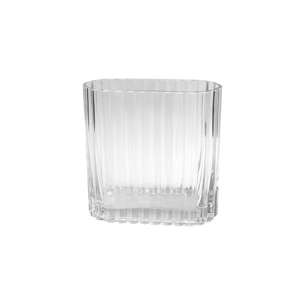 Ribbed Rectangular Vase