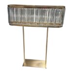 Oval Multi Crystal Candleholder Stand