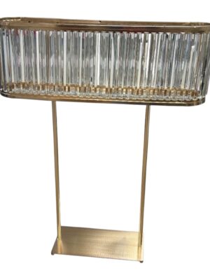 Oval Multi Crystal Candleholder Stand