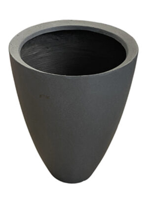 Dark Gray Fiber Clay Vase