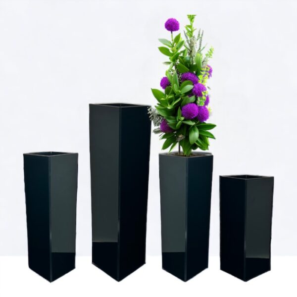 Reversible Black Square Vase