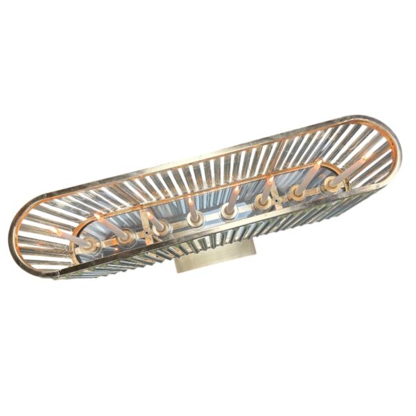 Oval Multi Crystal Candleholder Stand