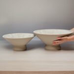 Compote Vase w/ Textured Interior