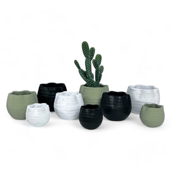 Horizontal Ribbed Vase