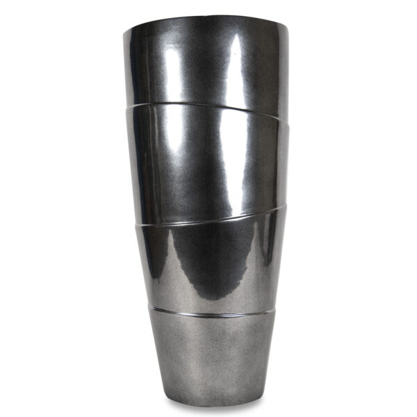 Black Fiberstone Cocoon Planter