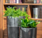 Black Fiberstone Cocoon Planter
