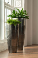 Black Fiberstone Cocoon Planter