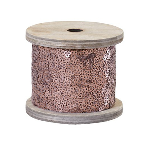 2"W x 9.8 ft. OASIS™ Sequin Wrap, Copper Matte