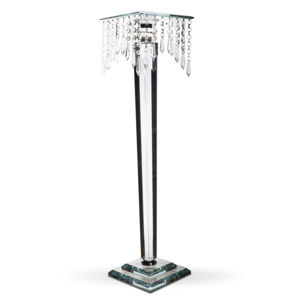 Black Glass Square Stand