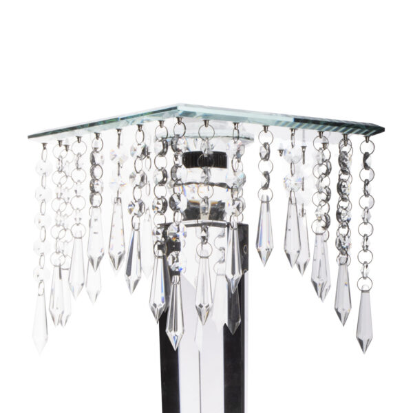 Black Glass Square Stand