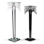 Black Glass Square Stand