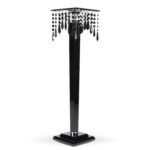 Black Glass Square Stand