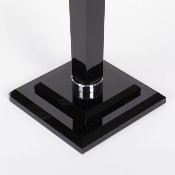 Black Glass Square Stand